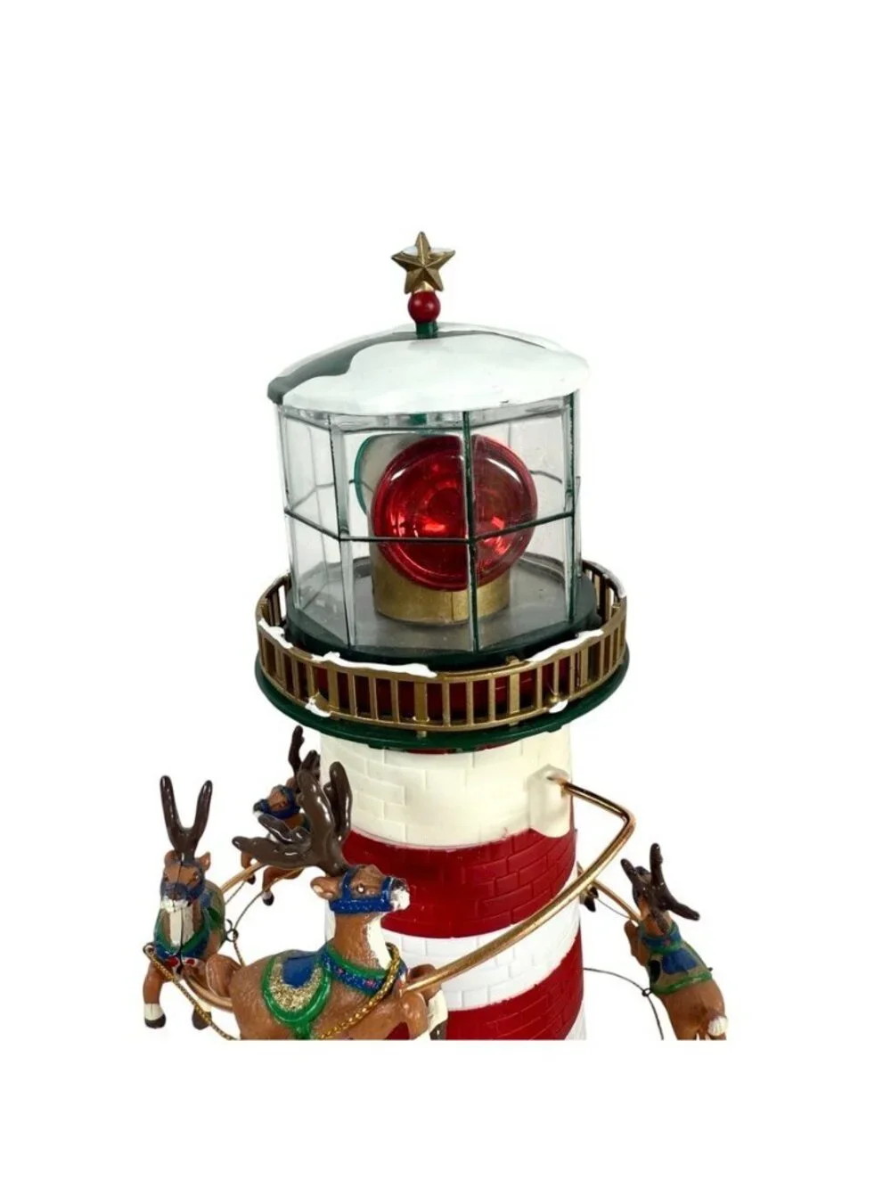 Mr. Christmas Holiday Lighthouse Rotating Lights Up Santa 12